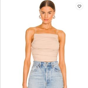 Revolve | Superdown Jessa ruched tank in nude